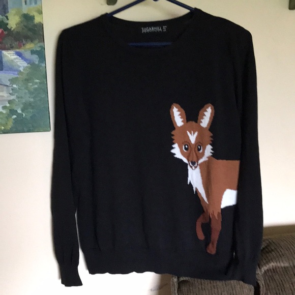 sugarhill boutique Sweaters - Sugarhill Boutique women’s sz 10 fox sweater euc